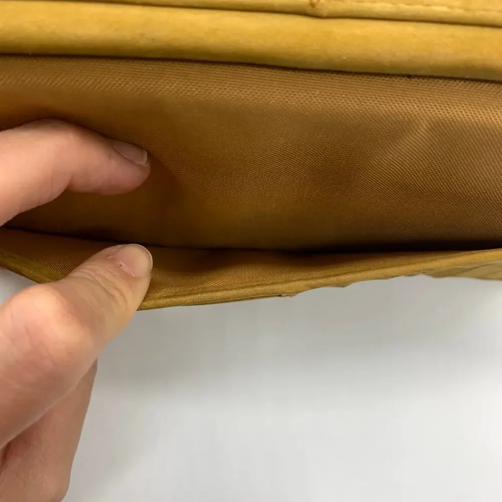 Timberland Leather Long Wallet Women Yellow Snap Enclosure